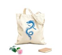 AILOONG Canvas Wine Gift Bag a twisted dragon with fire breaths from it's mouth 340g/m² thick fabric Matches clothing