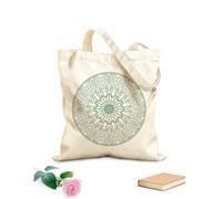 AILOONG Canvas Wine Gift Bag abstract botanical shapes symmetrical mandala art 340g/m² thick fabric Matches clothing