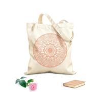 AILOONG Canvas Wine Gift Bag abstract botanical shapes symmetrical mandala art 340g/m² thick fabric Matches clothing