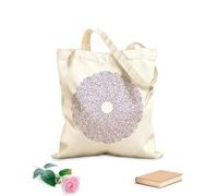 AILOONG Canvas Wine Gift Bag abstract mandala from simple geometric shapes with rounded corners or linear shapes 340g/m² thick fabric Matches clothing