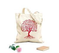 AILOONG Canvas Wine Gift Bag abstract tree eco concept logo design 340g/m² thick fabric Matches clothing
