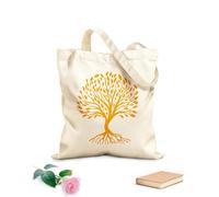 AILOONG Canvas Wine Gift Bag abstract tree eco concept logo design 340g/m² thick fabric Matches clothing