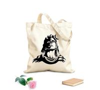 AILOONG Canvas Wine Gift Bag adiyogi shiva mahadev drawing 12 oz thick fabric Matches clothing 25x30cm Small