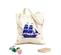 AILOONG Canvas Wine Gift Bag aged mariners ancient ship emblem mythical journey ship icon 340g/m² thick fabric Matches clothing