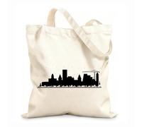AILOONG Canvas Wine Gift Bag albany new york city skyline silhouette with buildings 12 oz thick fabric Matches clothing 25x30cm Small