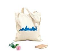 AILOONG Canvas Wine Gift Bag albany new york city skyline silhouette with buildings 340g/m² thick fabric Matches clothing