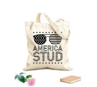 AILOONG Canvas Wine Gift Bag all american 4th of july typography with usa independence day theme 12 oz thick fabric Matches clothing 35x40cm Large