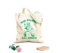 AILOONG Canvas Wine Gift Bag all panic no disco cat hilarious typography funny animal vintage cat 340g/m² thick fabric Matches clothing