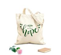AILOONG Canvas Wine Gift Bag allah is my only hope islamic quotes 340g/m² thick fabric Matches clothing