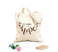 AILOONG Canvas Wine Gift Bag allah is my only hope islamic quotes 340g/m² thick fabric Matches clothing