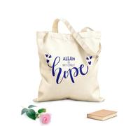 AILOONG Canvas Wine Gift Bag allah is my only hope islamic quotes 340g/m² thick fabric Matches clothing