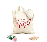 AILOONG Canvas Wine Gift Bag allah is my only hope islamic quotes 340g/m² thick fabric Matches clothing