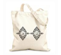 AILOONG Canvas Wine Gift Bag allah muhammad arabic wall art calligraphy elegant and vintage frame 12 oz thick fabric Matches clothing 31x36cm Medium