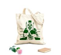 AILOONG Canvas Wine Gift Bag an alien wearing boxing gloves and a helmet 340g/m² thick fabric Matches clothing