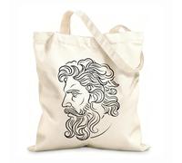 AILOONG Canvas Wine Gift Bag an ancient greek man with curly hair and a beard 12 oz thick fabric Matches clothing 25x30cm Small