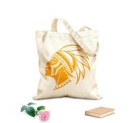 AILOONG Canvas Wine Gift Bag an indian man in a headdress with feathers on his head 340g/m² thick fabric Matches clothing
