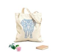 AILOONG Canvas Wine Gift Bag an intricate line art of a elphant standing filled with detailed patterns and 340g/m² thick fabric Matches clothing