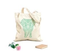 AILOONG Canvas Wine Gift Bag an intricate line art of a elphant standing filled with detailed patterns and 340g/m² thick fabric Matches clothing