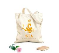 AILOONG Canvas Wine Gift Bag ancient egyptian god sia silhouette middle east god logo 340g/m² thick fabric Matches clothing