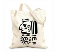 AILOONG Canvas Wine Gift Bag ancient mayan and aztec totems or signs 12 oz thick fabric Matches clothing 31x36cm Medium