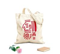 AILOONG Canvas Wine Gift Bag ancient mayan and aztec totems or signs 340g/m² thick fabric Matches clothing