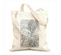 AILOONG Canvas Wine Gift Bag angel hand drawn engraved fantasy mythology and fairy tale character 12 oz thick fabric Matches clothing 31x36cm Medium