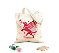 AILOONG Canvas Wine Gift Bag angel puppy winning goal silhouette play 340g/m² thick fabric Matches clothing
