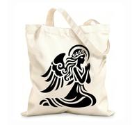 AILOONG Canvas Wine Gift Bag angel silhouettes 12 oz thick fabric Matches clothing 35x40cm Large