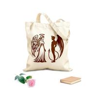 AILOONG Canvas Wine Gift Bag angelic grace devilish fire 340g/m² thick fabric Matches clothing