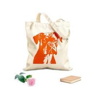 AILOONG Canvas Wine Gift Bag angelic silhouette of boxer head 340g/m² thick fabric Matches clothing