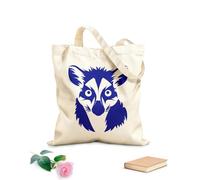 AILOONG Canvas Wine Gift Bag angelic silhouette of lemur head 340g/m² thick fabric Matches clothing