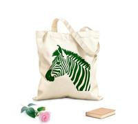 AILOONG Canvas Wine Gift Bag angelic silhouette of zebra head 340g/m² thick fabric Matches clothing