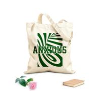 AILOONG Canvas Wine Gift Bag anxious quotes 340g/m² thick fabric Matches clothing