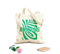AILOONG Canvas Wine Gift Bag anxious quotes 340g/m² thick fabric Matches clothing