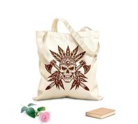 AILOONG Canvas Wine Gift Bag apache native american skull 340g/m² thick fabric Matches clothing