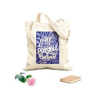 AILOONG Canvas Wine Gift Bag As long as you believe everything is possible inspirational quotes 340g/m² thick fabric Matches clothing