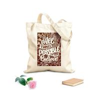 AILOONG Canvas Wine Gift Bag As long as you believe everything is possible inspirational quotes 340g/m² thick fabric Matches clothing
