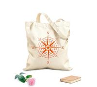 AILOONG Canvas Wine Gift Bag Compass Rose Nautical Compass Navigation Ship Ocean 340g/m² thick fabric Matches clothing