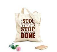 AILOONG Canvas Wine Gift Bag Don'T Stop Fitnesscenter Motivational Inspirational Quotes 340g/m² thick fabric Matches clothing