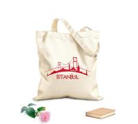 AILOONG Canvas Wine Gift Bag Istanbul Landmark Turkish Landscape 340g/m² thick fabric Matches clothing