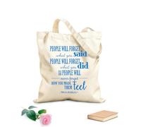AILOONG Canvas Wine Gift Bag People Will Forget What You Said, People Will Never Forget How You Made Them Feel Maya Angelou 340g/m² thick fabric Matches clothing