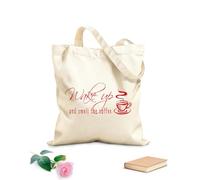AILOONG Canvas Wine Gift Bag Wake Up And Smell The Coffee Kitchen Restaurant Cafe Inspirational Quotes 340g/m² thick fabric Matches clothing