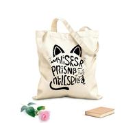 AILOONG Cat Cotton Canvas Shoulder Bags 12 oz thick fabric Uses as a tool bag 35x40cm Large