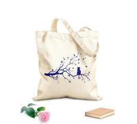AILOONG Cat Sitting On Tree Branch Reusable Shopper Bags 340g/m² thick fabric Foldable