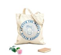 AILOONG Catch The Wafe Summer Beach Cotton Canvas Shoulder Bags 340g/m² thick fabric Uses as a tool bag