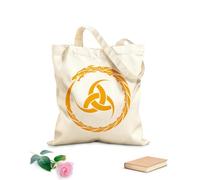AILOONG Celtic Dragon Irish Infinity Circle Ireland Room Canvas Tote Bag 340g/m² thick fabric Replaces school bag
