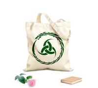 AILOONG Celtic Dragon Irish Infinity Circle Ireland Room Canvas Tote Bag 340g/m² thick fabric Replaces school bag