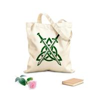 AILOONG Celtic Knot Swords Irish Ireland Cotton Canvas Shopping Bag 340g/m² thick fabric Uses as a gift bag