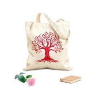 AILOONG celtic tree of life clipart celtic tree silhouette a yew of ross celtic tree Flat Tape Handle Tote Bag 340g/m² thick fabric Replaces school bag
