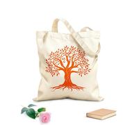 AILOONG celtic tree of life clipart celtic tree silhouette a yew of ross celtic tree Flat Tape Handle Tote Bag 340g/m² thick fabric Replaces school bag